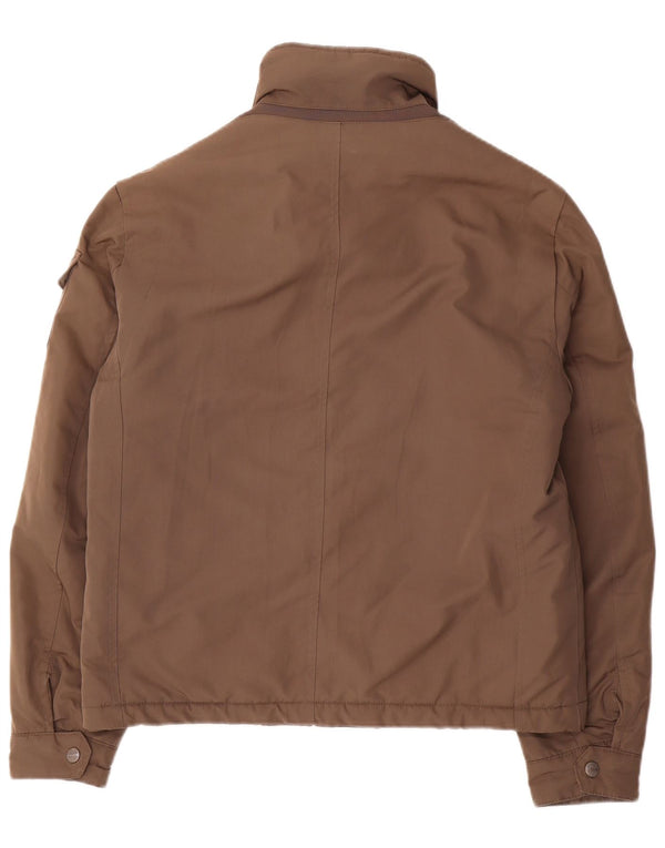 Geox Mens Respira Bomber Jacket UK 40 Large Brown Polyester
