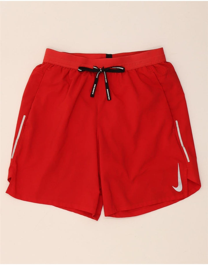 Pantaloncini sportivi Nike da donna Dri Fit UK 8 piccoli poliestere rosso