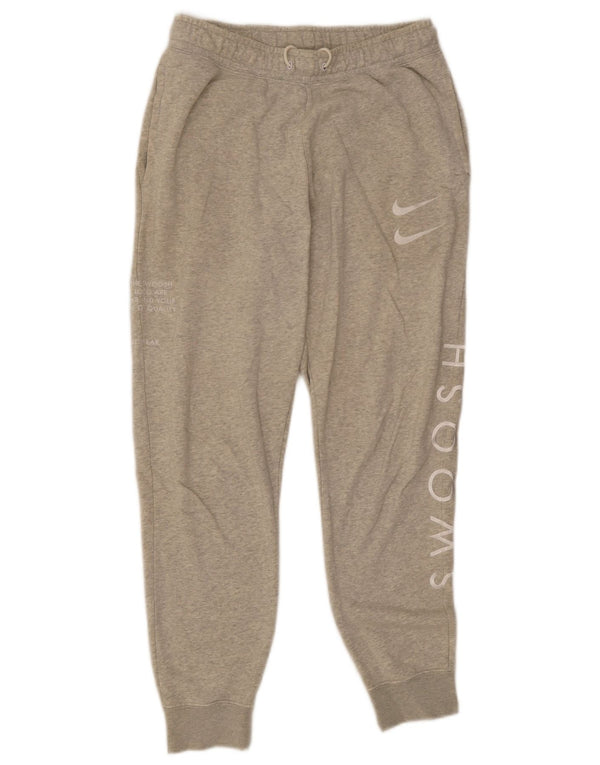 Pantaloni da tuta con grafica Nike Swoosh da uomo, pantaloni da jogging, piccoli, grigi screziati