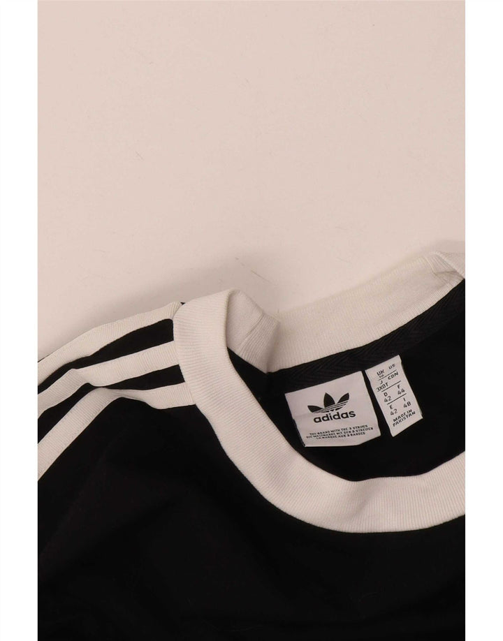 Top Adidas da donna a manica lunga UK 16 Large Nero