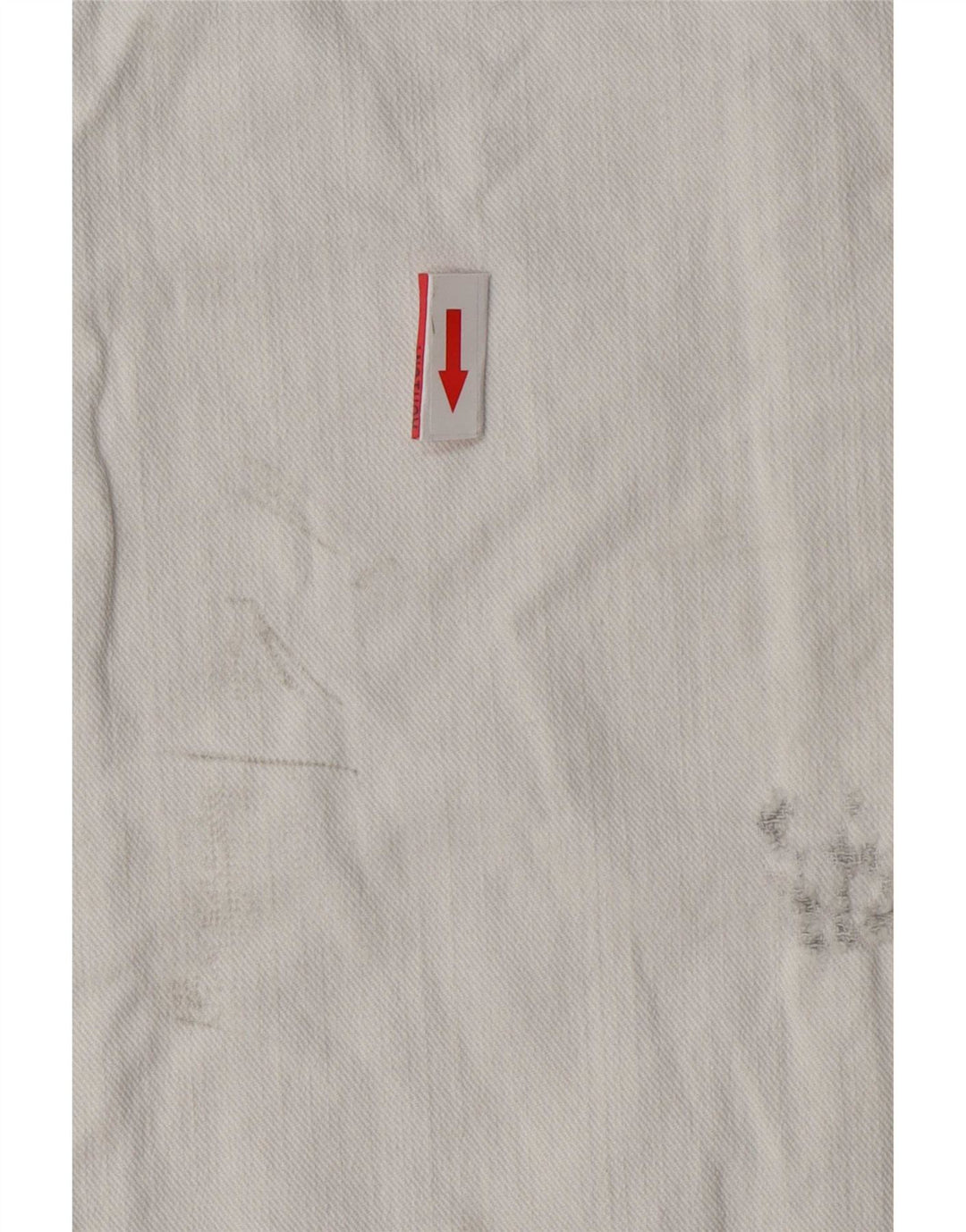 Jeans dritti vintage invecchiati da donna W26 L33 bianchi