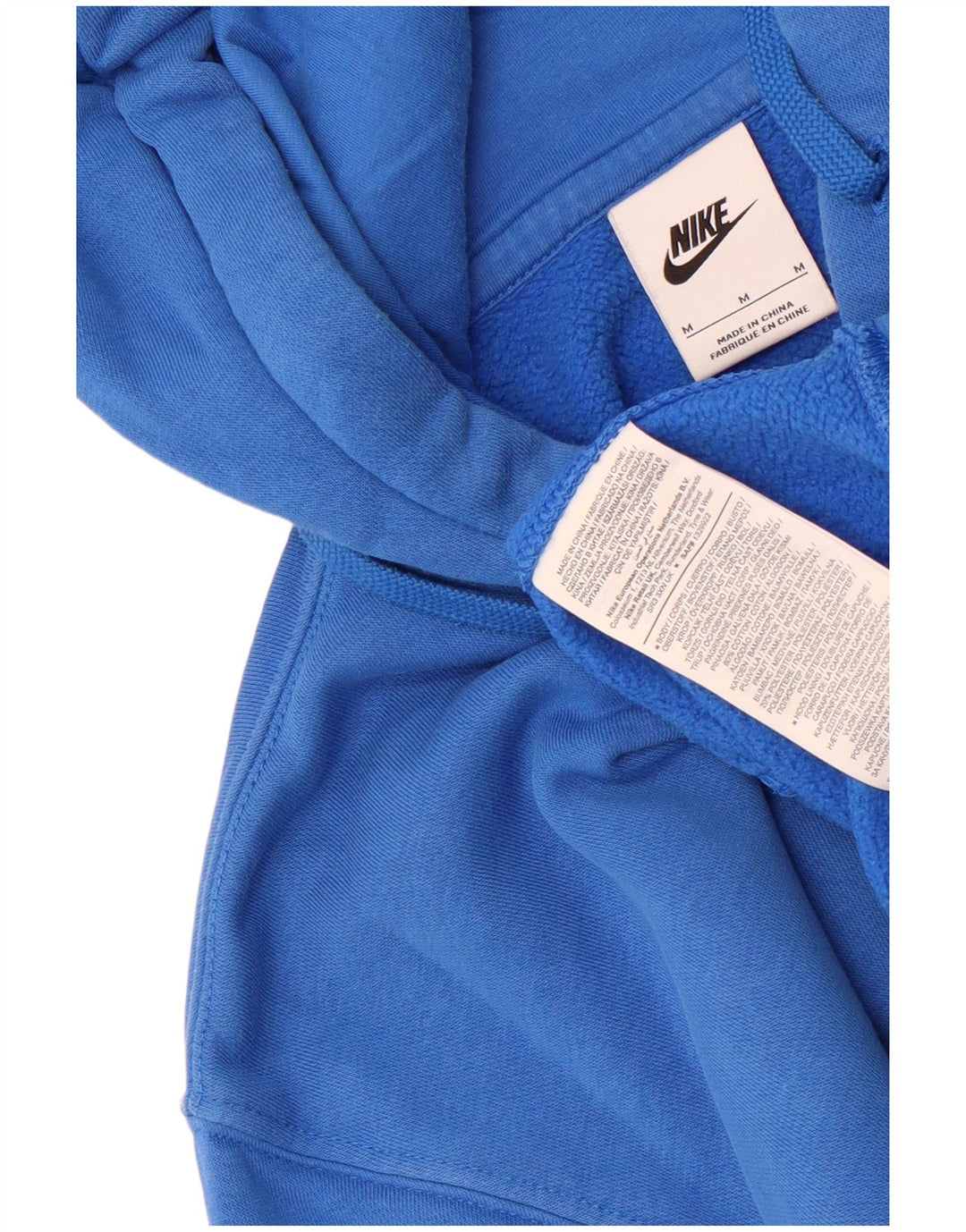 Felpa con cappuccio da uomo Nike in cotone blu medio