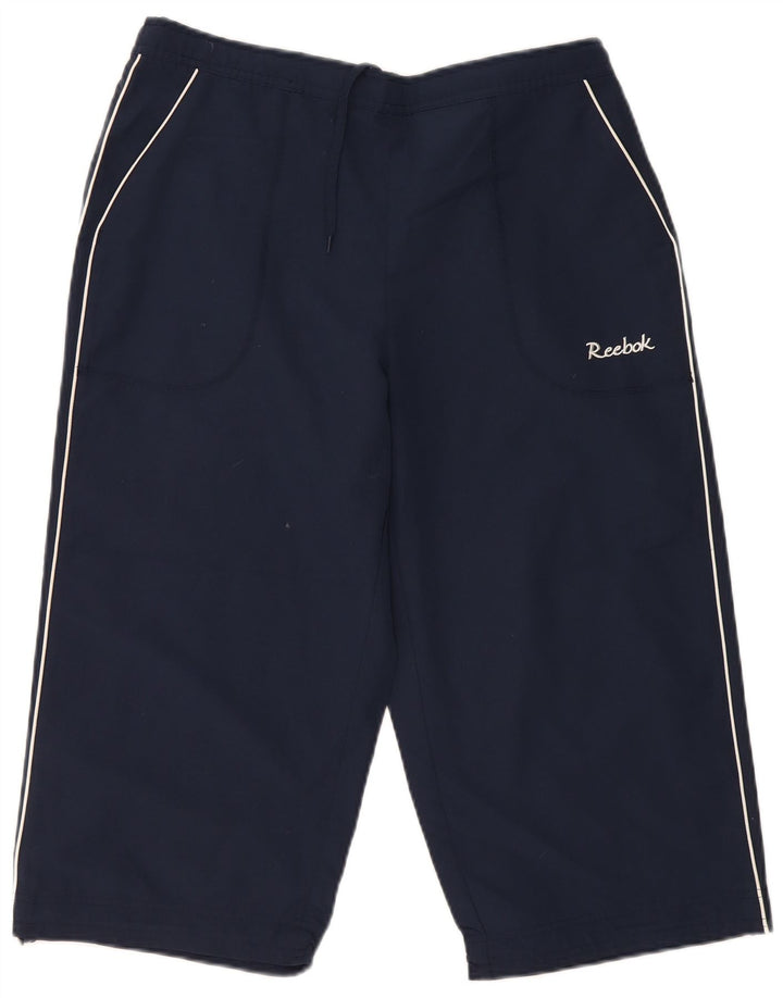 Pantaloni da tuta Reebok da donna Capri UK 18 XL blu navy poliestere