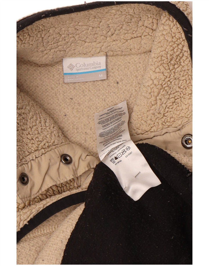 Maglione in pile da uomo Columbia con bottone e collo in poliestere color block beige medio