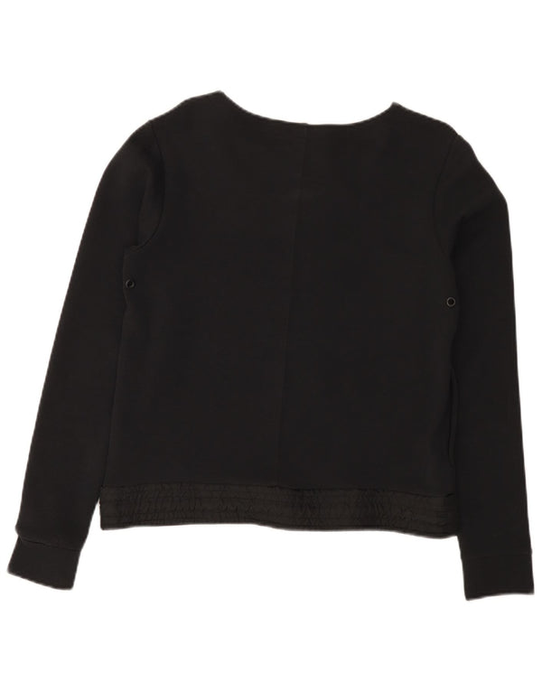 Felpa corta da donna Nike UK 10 piccola in cotone nero