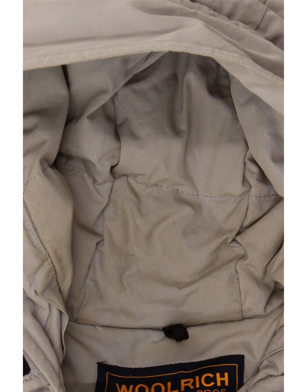 Cappotto imbottito con cappuccio da donna Woolrich UK 14 Cotone grigio medio