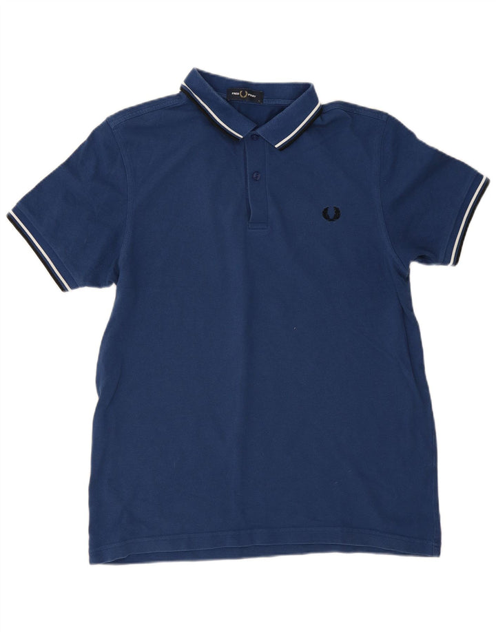 Polo da uomo Fred Perry grande in cotone blu navy