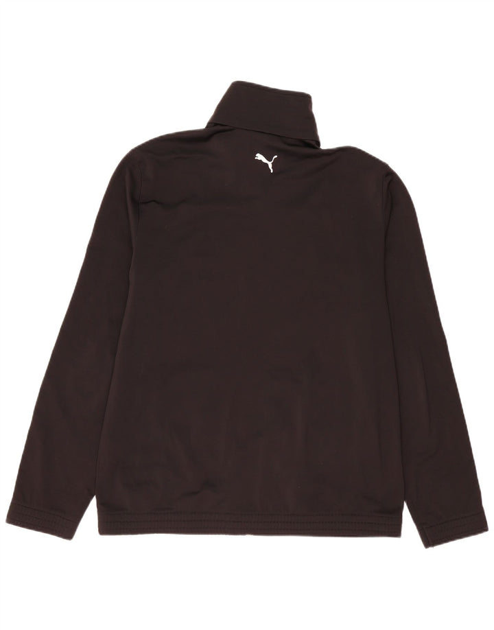 Giacca da tuta da uomo PUMA grande in poliestere color block nero