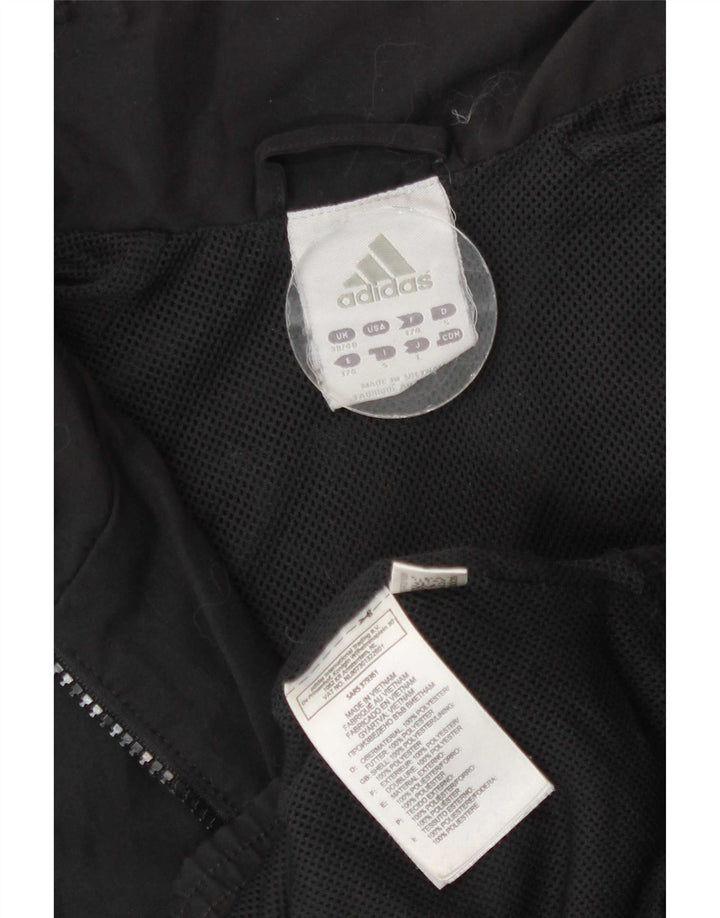 Giacca da tuta da uomo Adidas UK 38/40 Medium Nero Poliestere