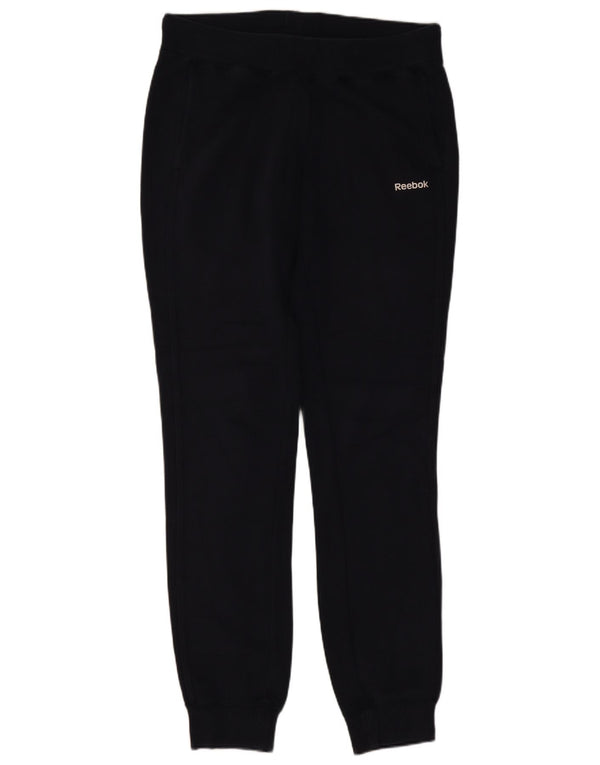 Reebok Womens Tracksuit Trousers Joggers UK 4/6 XS Navy Blue Cotton