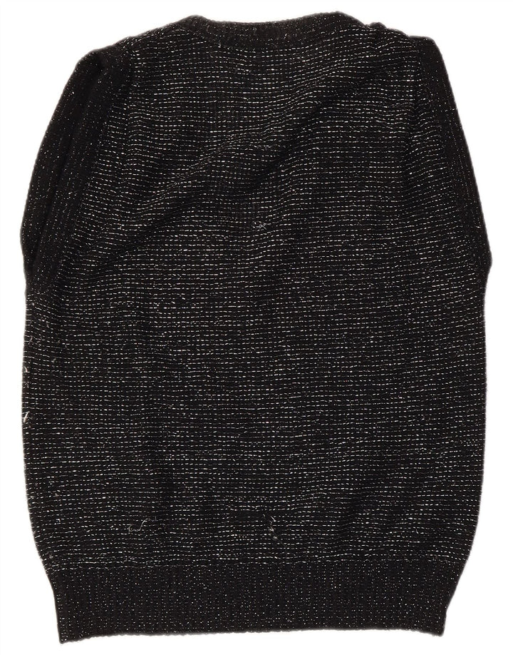 Canotta da donna VINTAGE EU 40/42 Acrilico chiazzato nero medio