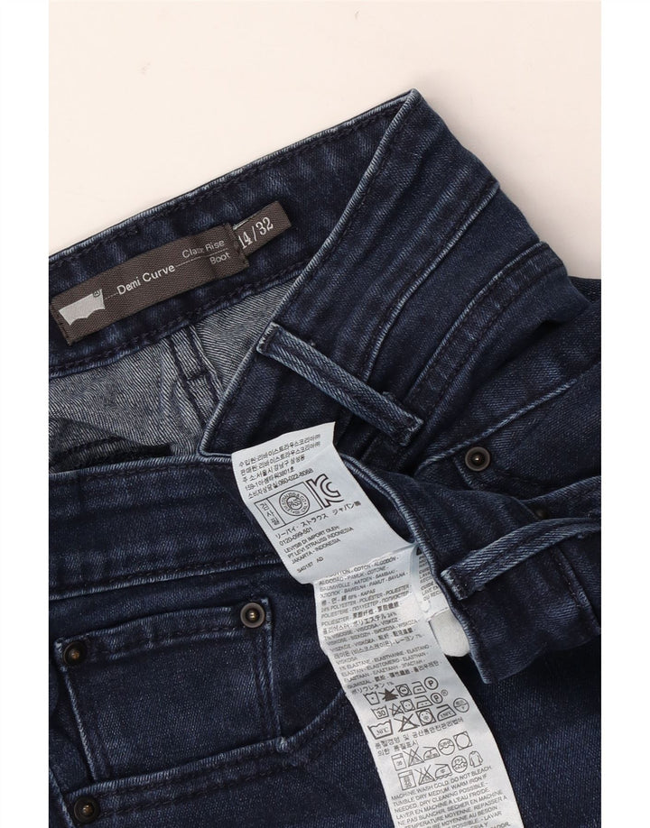 Jeans Levi's Demi Curve Bootcut da donna taglia 14 Large W32 L32 Blu Navy