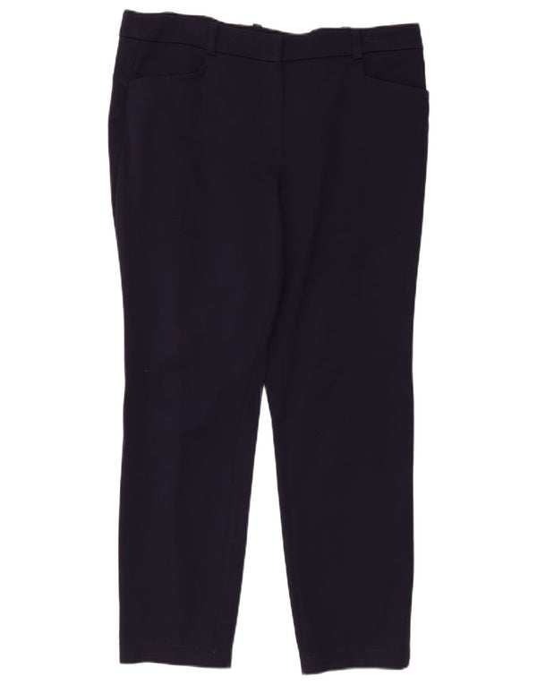 Pantaloni casual slim da donna Luisa Spagnoli IT 46 Large W34 L26 Blu Navy