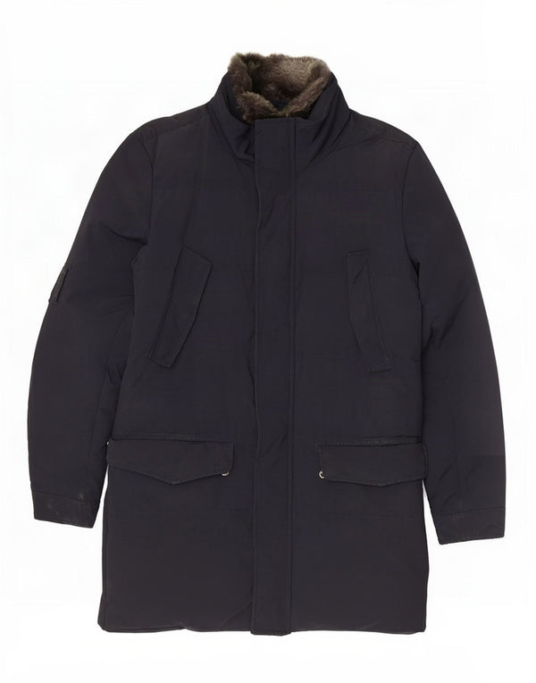 Cappotto imbottito da uomo Woolrich UK 38 medio poliestere blu navy