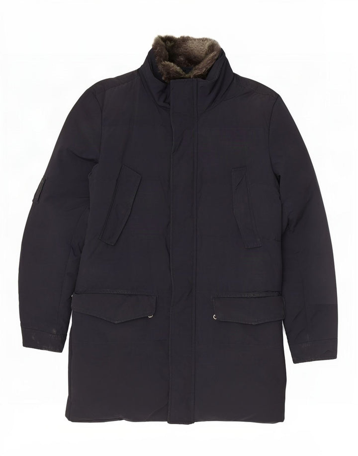 Cappotto imbottito da uomo Woolrich UK 38 medio poliestere blu navy