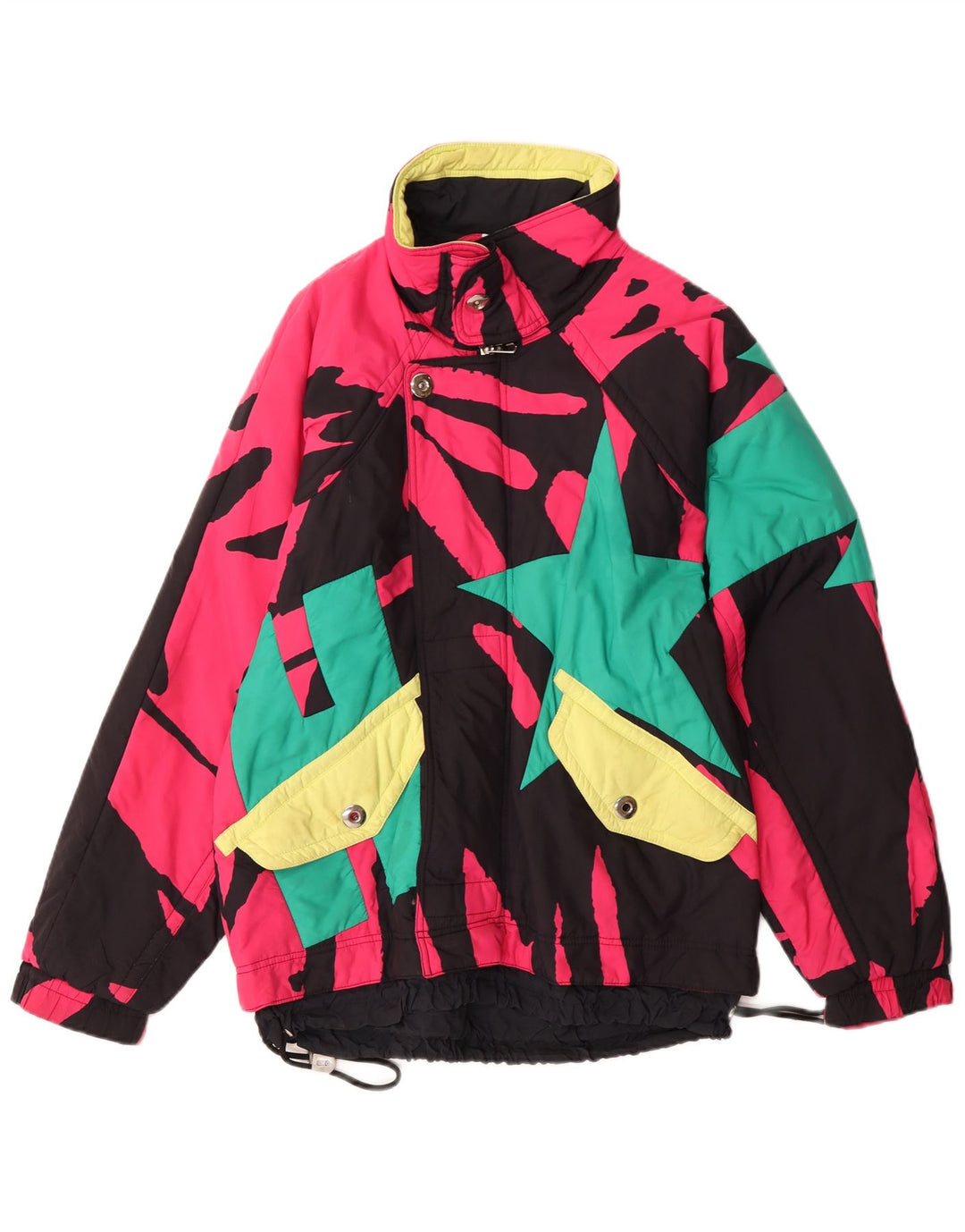 Belfe Mens Abstract Pattern Ski Jacket UK 38 Medium Multicoloured Nylon