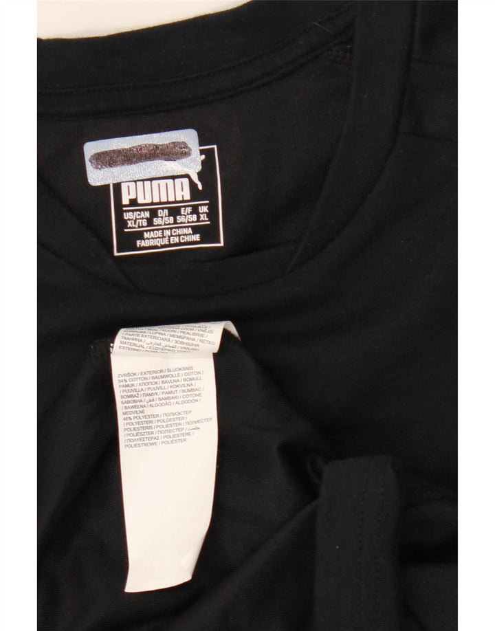 T-shirt da uomo Puma Top XL in cotone nero