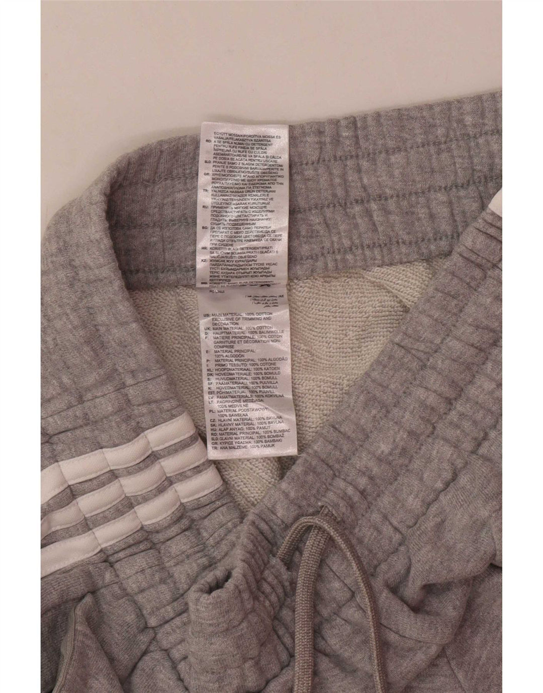 Pantaloncini sportivi Adidas da uomo piccoli in cotone chiazzato grigio