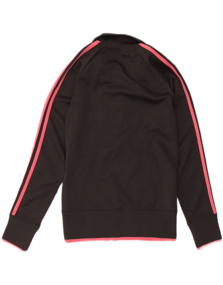 Giacca da ginnastica grafica da donna Adidas UK 10 piccola in cotone nero