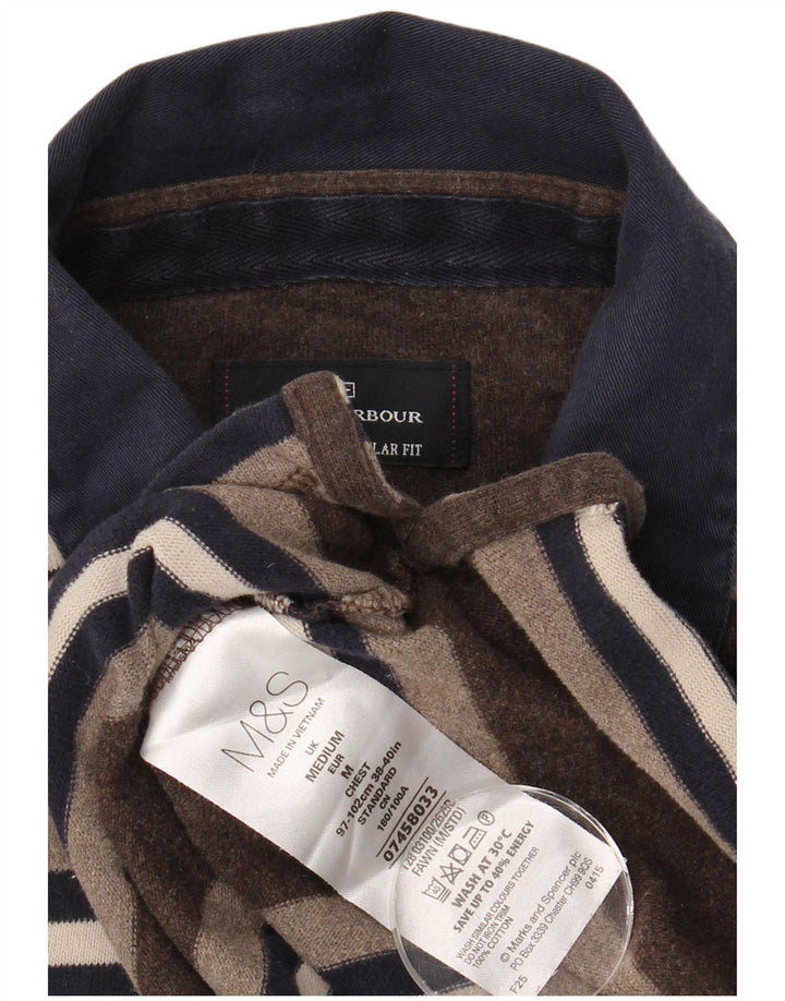 Polo da rugby a maniche lunghe da uomo Marks & Spencer Blue Harbour Marrone medio