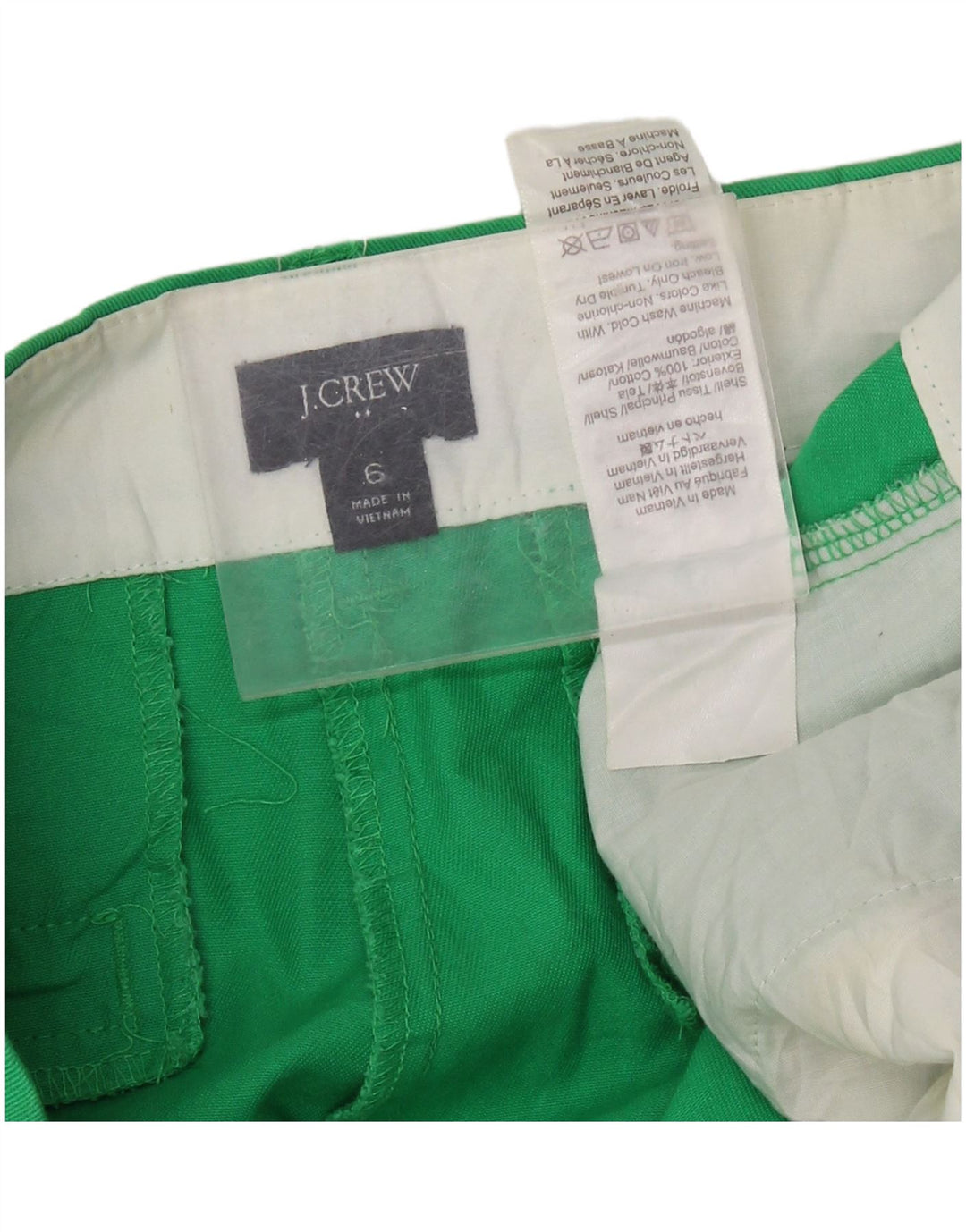 Pantaloncini chino da donna J. CREW US 6 medi W32 cotone verde