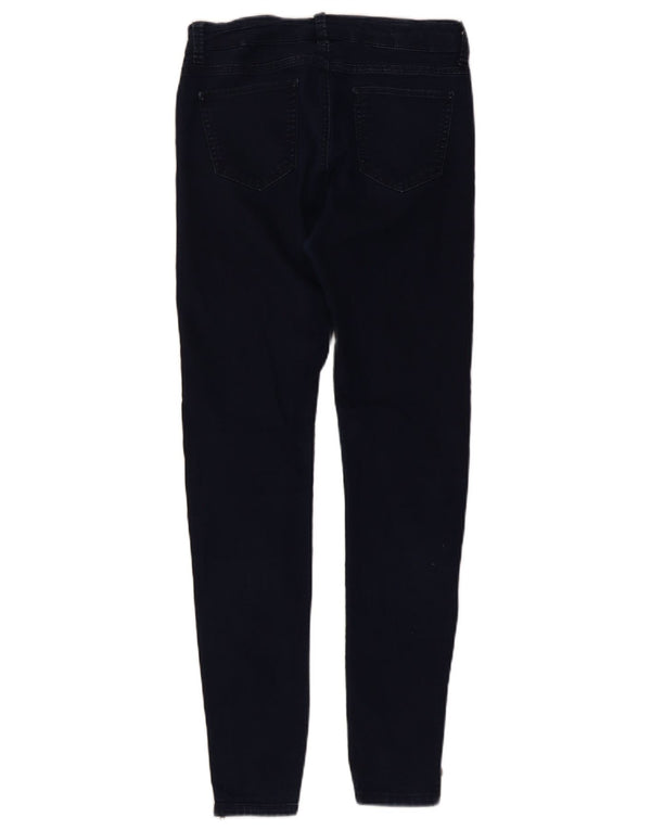 Jeans skinny da donna Marks & Spencer UK 10 piccoli W26 L28 cotone blu navy