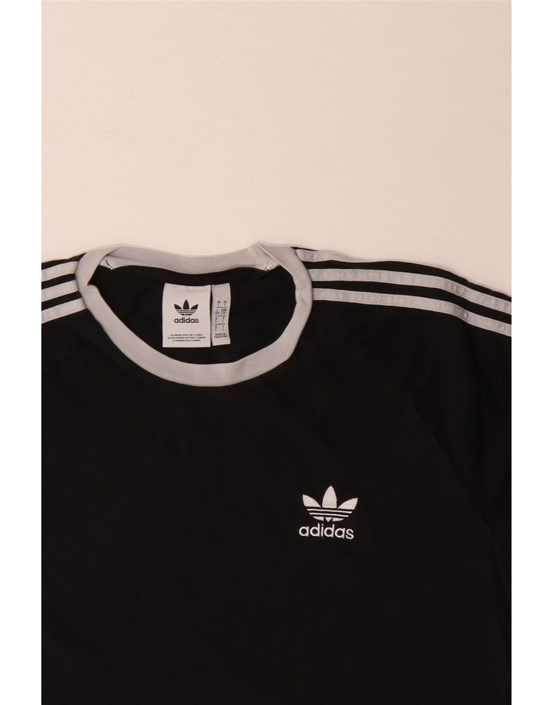 T-shirt da uomo ADIDAS Top grande in cotone nero