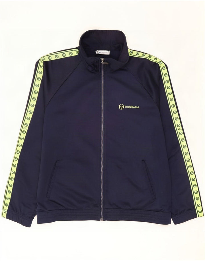 Giacca da uomo Sergio Tacchini Top Jacket Large Blu Navy Colourblock