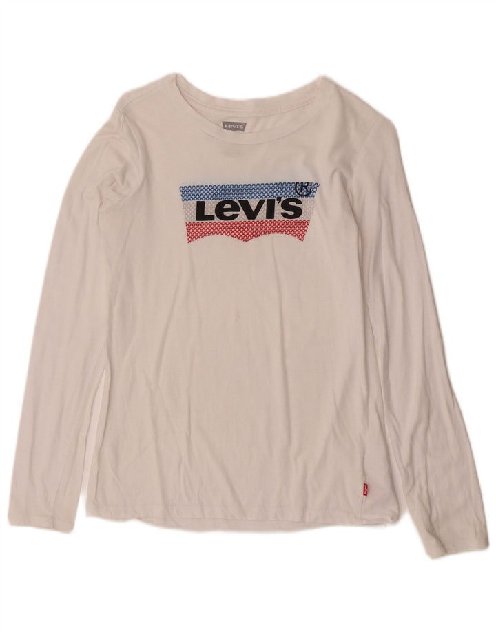 Maglietta grafica da ragazzo Levi's a maniche lunghe 15-16 anni bianca