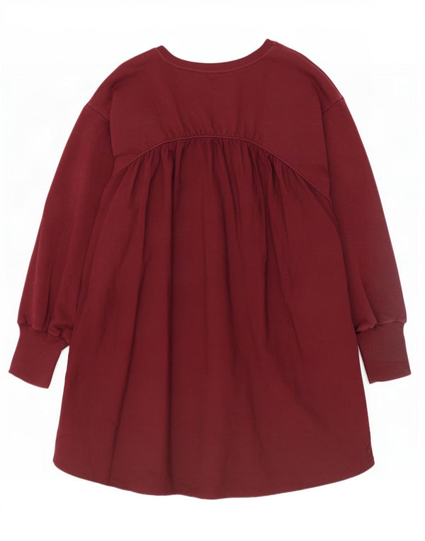 Abito maglione in felpa da donna Zara UK 14 grande cotone bordeaux