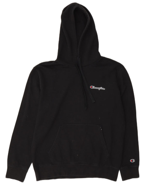 Maglione con cappuccio da uomo Champion grande in cotone nero