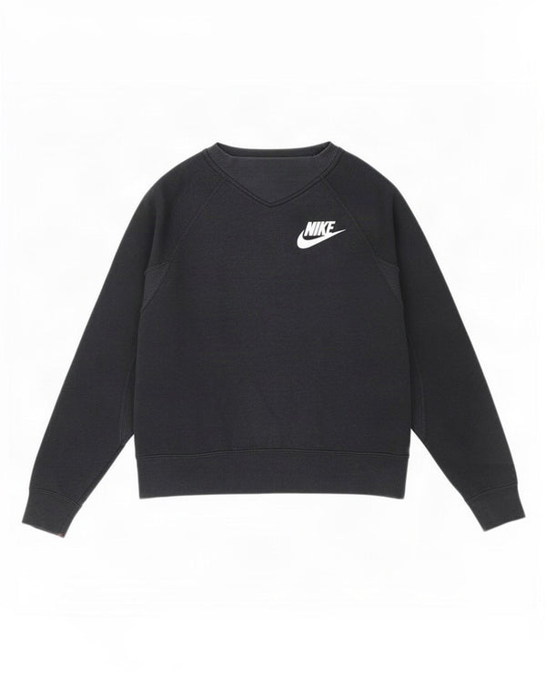 Felpa oversize da donna Nike UK 10 piccola in cotone nero