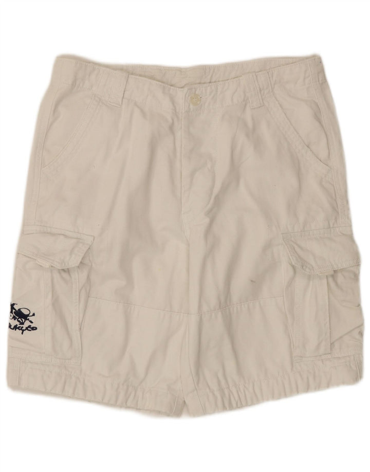 Pantaloncini cargo vintage da uomo XL W38 bianchi