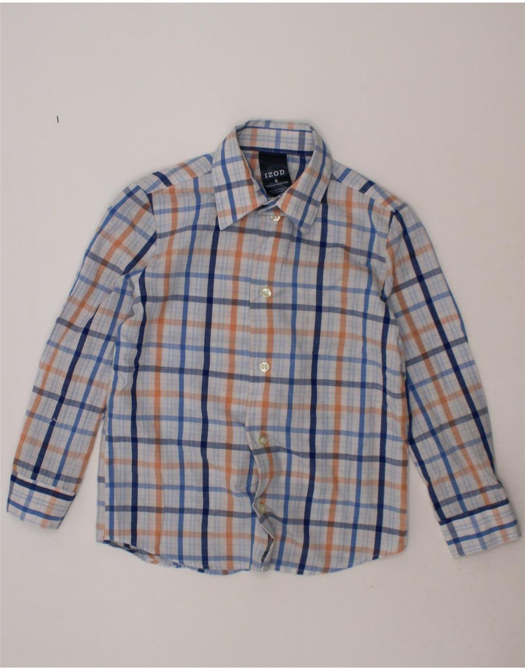 IZOD Boys Regular Shirt 5-6 Years Blue Check Cotton Vintage Izod and Second-Hand Izod from Messina Hembry 