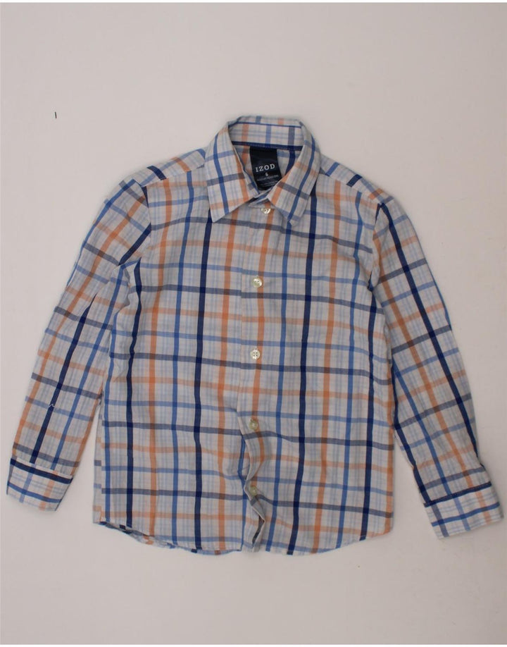 IZOD Boys Regular Shirt 5-6 Years Blue Check Cotton Vintage Izod and Second-Hand Izod from Messina Hembry 