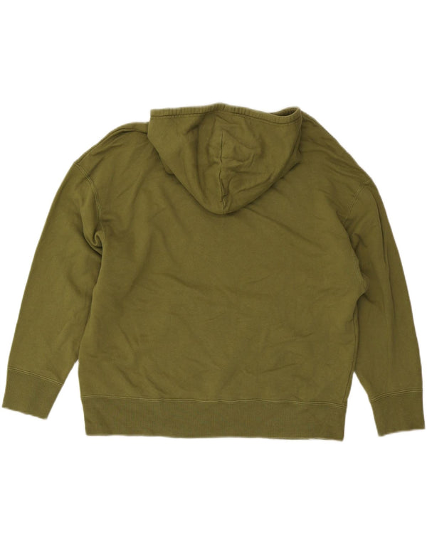 Felpa con cappuccio oversize da donna Puma UK 16 Large Green Cotton