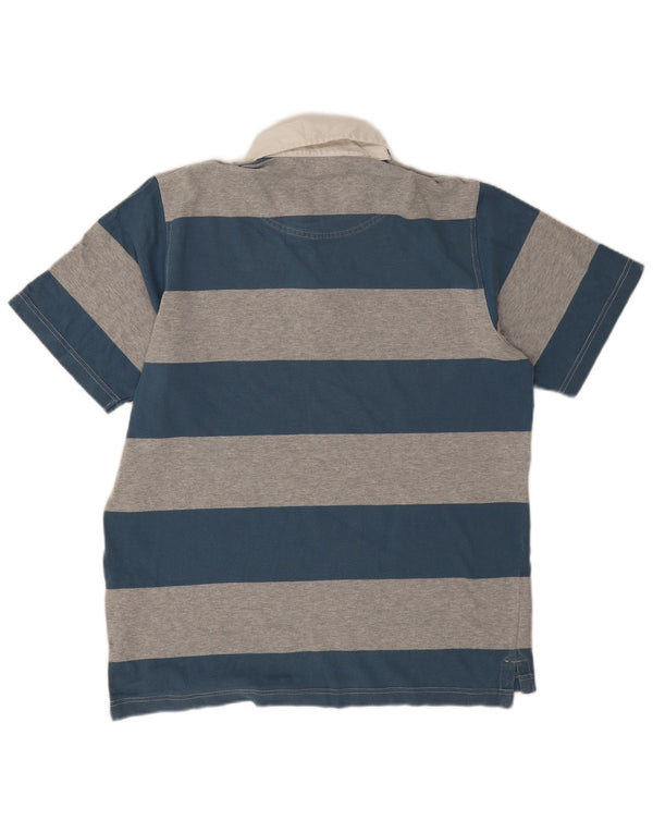 Polo da rugby da uomo Musto in cotone a righe blu medio