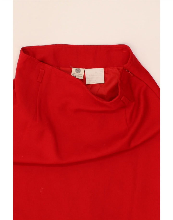 VINTAGE Womens Pencil Skirt W28 Medium Red Vintage Vintage and Second-Hand Vintage from Messina Hembry 