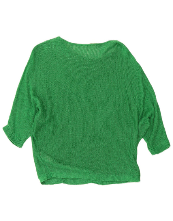 Maglione maglione con scollo a barca da donna Phase Eight UK 20 2XL Lino verde