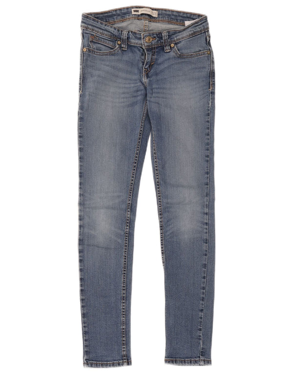 Jeans skinny a vita bassa con curvatura leggera da donna Levi's W26 L32 cotone blu