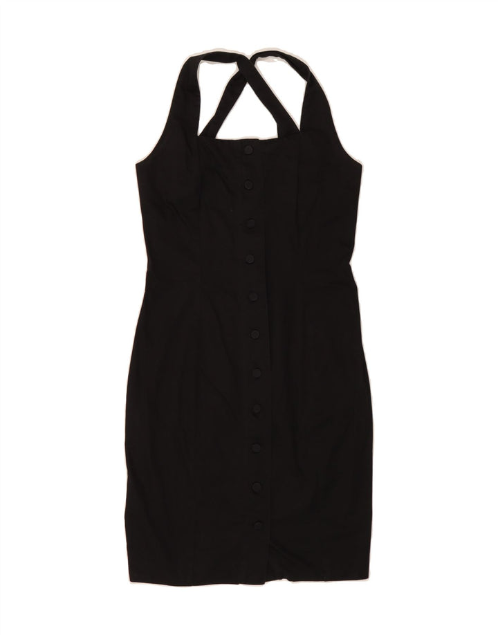 MAX & CO. Womens Halter Bodycon Dress UK 14 Medium  Black Cotton Vintage Max & Co. and Second-Hand Max & Co. from Messina Hembry 