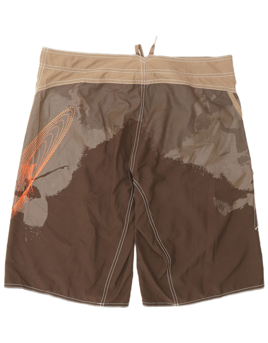 Pantaloncini da bagno grafici da uomo Adidas grandi in poliestere color block marrone