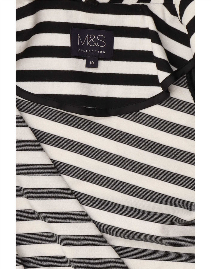 Giacca blazer da donna Marks & Spencer UK 10 Small Navy Blue Striped Nautical