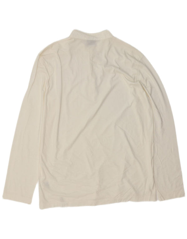 Polo Trussardi Uomo Manica Lunga XL Cotone Bianco