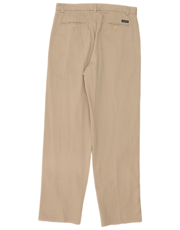 Pantaloni chino dal taglio classico Rigger da uomo Nautica W34 L34 in cotone beige