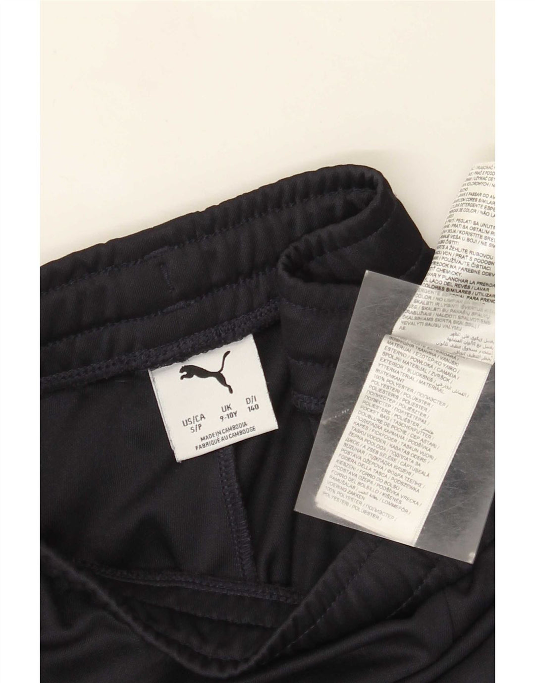 Pantaloni da tuta da ragazzo Puma Joggers 9-10 anni in poliestere blu navy