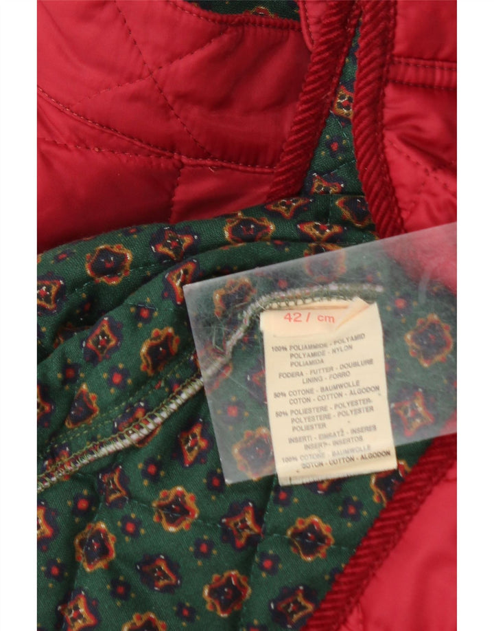Gilet trapuntato da uomo Brummell UK 42 XL rosso poliammide