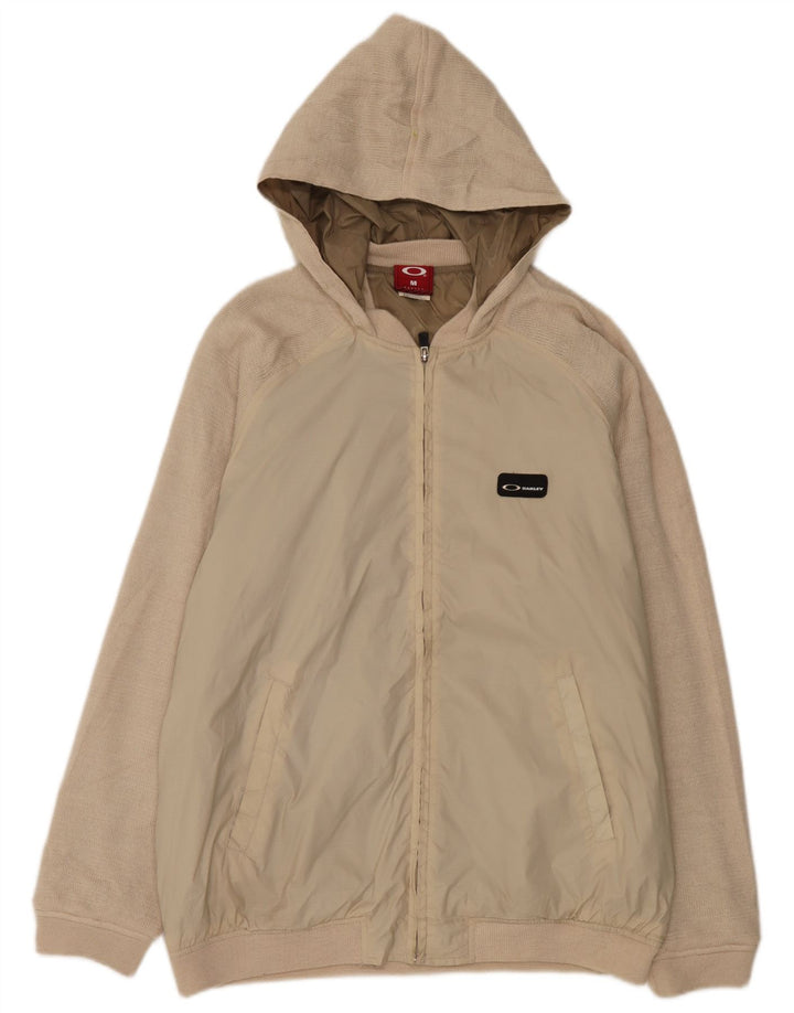 Giubbotto bomber con cappuccio da uomo Oakley UK 38 Nylon beige medio