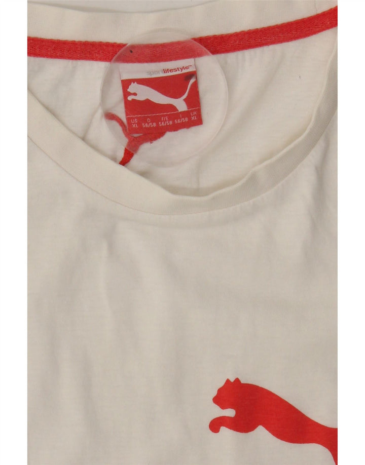 PUMA Mens Graphic Vest Top XL White Vintage Puma and Second-Hand Puma from Messina Hembry 