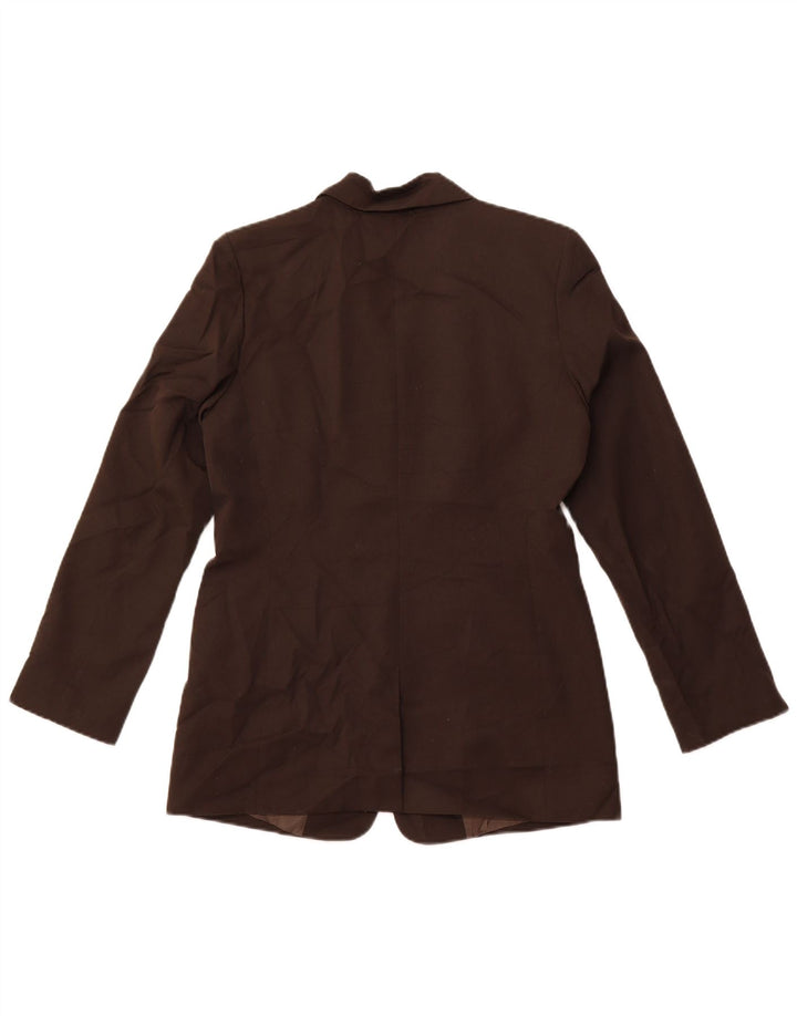 J. CREW Giacca blazer a 4 bottoni da donna US 6 lana marrone medio